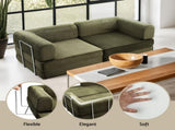 Artiss Convertible Folding Sofa Bed Green SBED-E-FLD03-2S-GN-AB