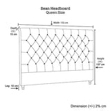Bed Head Queen Size French Provincial Headboard Upholsterd Fabric Beige V43-BED-SENQBEG