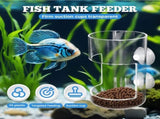 No Mess Aquarium Feeder, 2026 New Acrylic Clear Fish Tank Feeder with Suction Cup, Preventing Food V1258-DP02-F-47