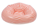 Inflatable Chair PVC Wave Strip Pattern Ergonomic Desig Minimalism Inflatable Beanbag Chair Pink V1294-YM0901-3116240034712