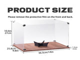 Wooden Base Baseball Holder Display Case with Stand and Lid Acrylic Clear Box UV Protected V1294-YM0901-H48386