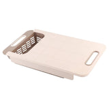 Cutting Board with Storage Basket & Drain Feature Kitchen Chopping Block for Vegetables & Meat, V1192-AZ-W-26236