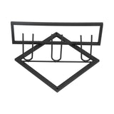 Wall Mounted Wine Rack Black Rhombus Shaped Wall Mounted Double Hook Wine Rack for Wine Cellar Home V1294-YM0523-3118210295411