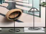 14-Inch Black Metal Wire Hat Holder Display Stand, Tabletop Wig, Toupee, Cowboy Hat, Rack, Set of 2 V1192-AZ-W-10307