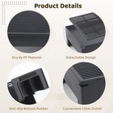Adjustable Elevated Cat Litter Box Ramp, Non-Slip Litter Trapper Platform, PP Paw Comfort Toilet V1369-AZ3-W-08852