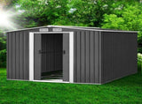 Giantz Garden Shed 2.58x3.14M w/Metal Base Sheds Outdoor Storage Workshop Shelter Sliding Door SHED-GAB-10X8X6-BS-ABC