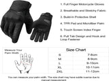 Breathable Mesh Motorcycle Gloves Touchscreen with TPR Palm Pad Hard Knuckle-Black-XLarge V1164-325735