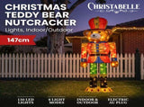 Christabelle 1.47m Teddy Bear Nutcracker Christmas Light Up Display LED Outdoor Indoor Xmas Yar 112_SHE208