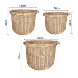 3 Piece Wicker Storage Basket with Handles set V915-MB0057