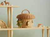 Rattan Storage Mushroom Shaped Woven with Lid, Decorative Woven Handle Fruit V1192-AZ-W-11150