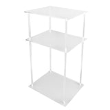 3 Tier Small Acrylic Side Table Clear Small Nightstand Bedside Table for Home Living Room Bedroom V1294-YM0901-3116240026911