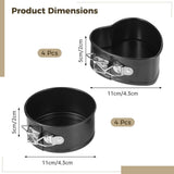 Small Cheesecake Pans, 8 Pcs Mini Springform Pans Set, 4 Inch Round and Heart Shaped Cake Molds, V1370-AZ4-16647