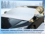 2 Piece Car Windshield Sunshade Set, Front & Rear Window Sun Shade with Magnetic Edges and Side V1258-DP02-C-3076