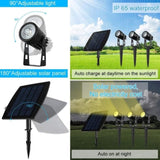 3 x LED Spotlights Powered Solar Garden Lights Outdoor Waterproof V178-14711