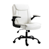 Artiss Executive Office Chair Mid Back White OCHAIR-G-7023-WH