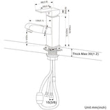 Basin Mixer Tap with Pull-Out Spray Chrome Modern Bathroom Sink Faucet for Washbasin and Basin V1237-ZY-715-195