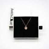 Gift Box - Heart Lock Rose Gold Aroma Necklace Purify Oil Blend V760-GBAJ - 37