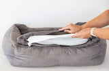 Easy to Clean Electric Heated Rabbit Faux Fur Covering Pet Bed - Medium V196-PWB802