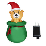 Xmas Inflatable Bear Decoration Outdoor Yard Garden LED Light Luminous Air Model V1294-YM0901-3111240246311
