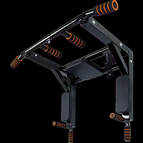 Heavy Duty Wall Mounted Power Station - Knee Raise - Pull Up - Chin Up -Dips Bar V63-833631