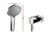 Cefito 4.5" Handheld Shower Head Round with Wall Bathroom Mixer Silver SHOWER-A4-RO-SI-MIXER-RO