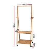 Artiss Clothes Rack Airer Coat Stand 165x59cm Wheels BAM-B-HS05N-NT