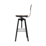 Artiss Bar Stools Kitchen Counter Chairs Vintage Metal Chairs BA-TW-V17-098BACK-BK