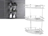 3 Tiers Corner Shower Shelf Wall Mounted Shower Organizer Storage Rack for Toilet Kitchen V1294-YM0721-3112210010411