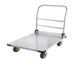 Platform Truck, 907.18 kg Capacity, Heavy Duty Steel Flatbed Cart with Swivel Wheels and Handle, V952-ZDPBC2000LBSULEYG001V0