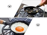 Black Cast Iron Skillet with Handle, Pan for Cooking Eggs, Pancakes, Desserts and More V1369-AZ3-W-09056