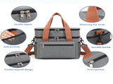 Grey Waterproof Insulated Lunch Bag - Leakproof Thermal Cooler for Food and Drinks V888-ELOSUNG12659