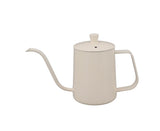 Small Pour Over Coffee Kettle, Stainless Steel, Precisely Controlled Gooseneck Spout, White, 600ml V1263-JX-2997