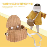 Kids Backpacks Portable Hand Woven Basket Handmade Woven Bike Basket Great for Camping Photography V1294-YM0721-10121001
