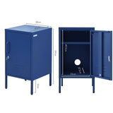 Artiss Bedside Table Metal Cabinet - Blue AI-LOCKER-SH-BL