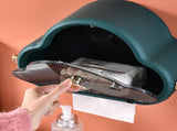 Tissue Holder Wall Mounted Side Hooks Waterproof Simple Fashionable Tissue Box for Bathroom Emerald V1294-YM0716-3112220045912