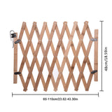 Pet Gate Retractable Adjustable Dog Sliding Door Wood Indoor Dog Gate Doorway Stairs Pet Puppy V1294-YM0717-10034502