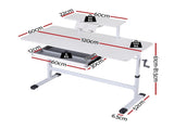 Artiss Standing Desk Height Adjustable Workstation Computer Desks Study 120CM White HASD-C-MANUAL-120-WH