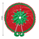 48 Inch Elf Christmas Tree Skirt with Candy Striped Legs and Wavy Trim, Christmas Decoration V1263-JX-1605