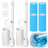 Toilet Brush Cleaning Kit, Deep Thorough Cleaning, Non Woven Sponge Head, Easy Replacement, for V1369-AZ3-W-12053