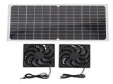 80W Double Solar Exhaust Fan with Monocrystalline Silicon Panel IPX7 Rain Proof High Speed Low Noise V1294-YM0901-3113250069511
