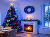 LED White Christmas Lights Outdoor, String Lights Plug in Extendable, 8 Modes Christmas Tree V1107-124-75959-BLU-50M400