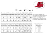 Women's Red Ankle Boots with Side Zipper, Stylish Autumn Winter Formal Footwear, 1 Pair Comfortable V1366-AZ2-W-19167
