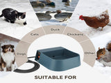 Dog Heated Water Bowl, Water Bowl for Dogs Outdoor, Dog Heating Waterer Pet Water Bowl V1366-AZ2-W-05195