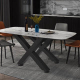 Set of 2 Steel Table Legs, 16'Height 15'Wide Dining Table Legs, Heavy Duty 3.1" Square Box Section X V952-ZT400X395MM000001V0