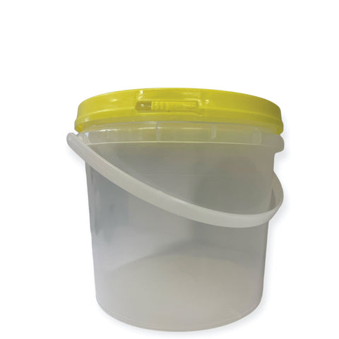 Bulk 10 x 2.2L Honey Bucket with Lid - 3Kg Clear Tamper Proof Plastic Tub V238-SUPDZ-40761495519312