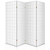 Artiss 4 Panel Room Divider Screen 174x179cm White RD-4019-4P-WH