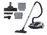 DEVANTI Bagged Vacuum Cleaner Powerful Suction for Carpet Wood Tile Floor VAC-KB-2108-BK