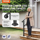 VEVOR Handrails for Outdoor Steps, 2-3 Step Stair Hand Rail & Indoor Railing Kit, Railings for V952-KDJSLZFSHSZW9HILGV0