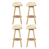 Artiss 4x Bar Stools Padded Leather Wooden Beige BENT-C-9004H-BGX4