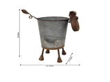Rusty Sheep Planter W Galv Pot 31x34cm V637-71607SHP